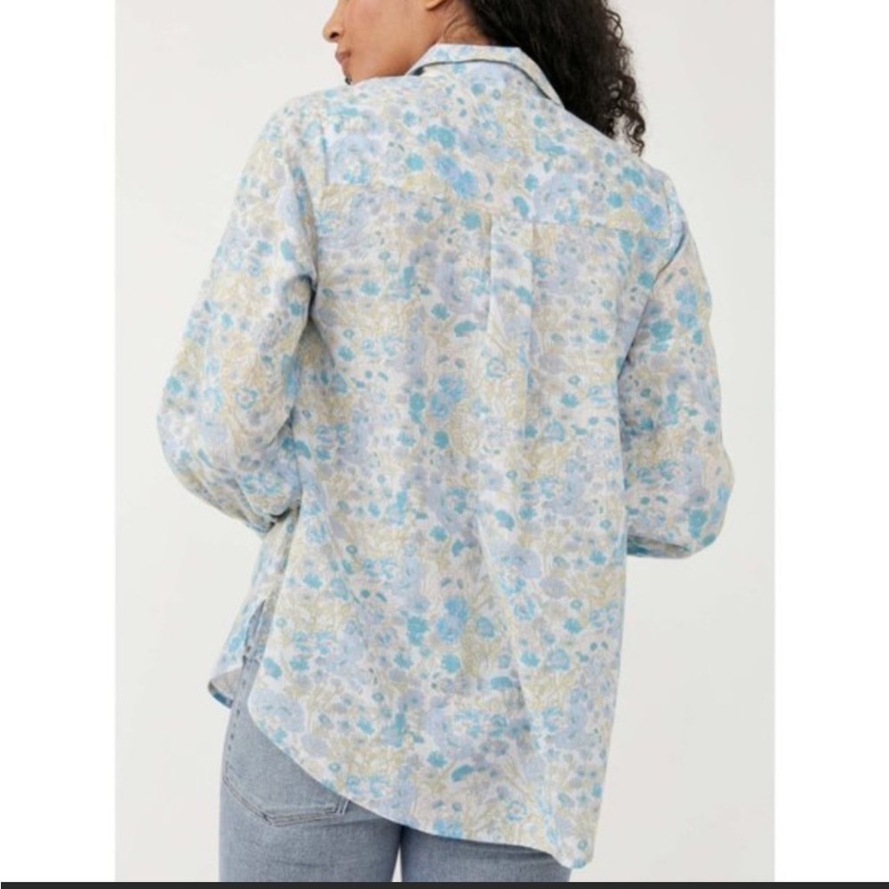 NWT: Free People Wild Gardenia Ruffle Cotton Blouse Size XS - Picture 4 of 11